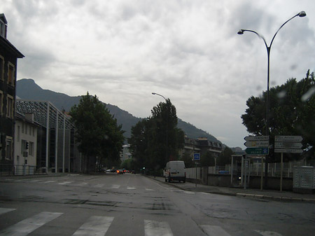 Foto Bewölkter Himmel auf der Fahrt nach Grenoble